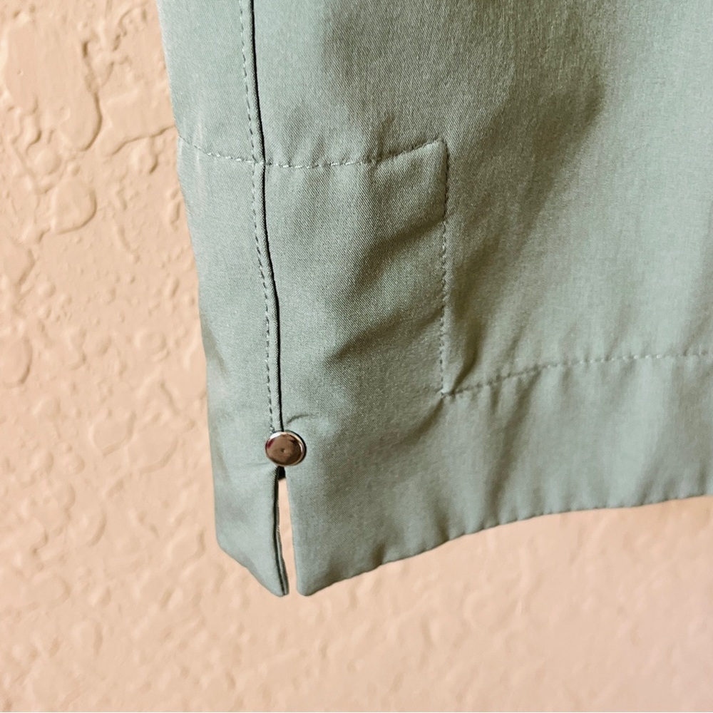 Coral Bay Energy Aloe Green Pull-On Capri Pants Women's 1X Stretch Waist - Picture 8 of 16